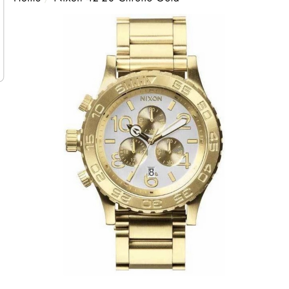 Nixon 42-20 Gold Chrono Watch